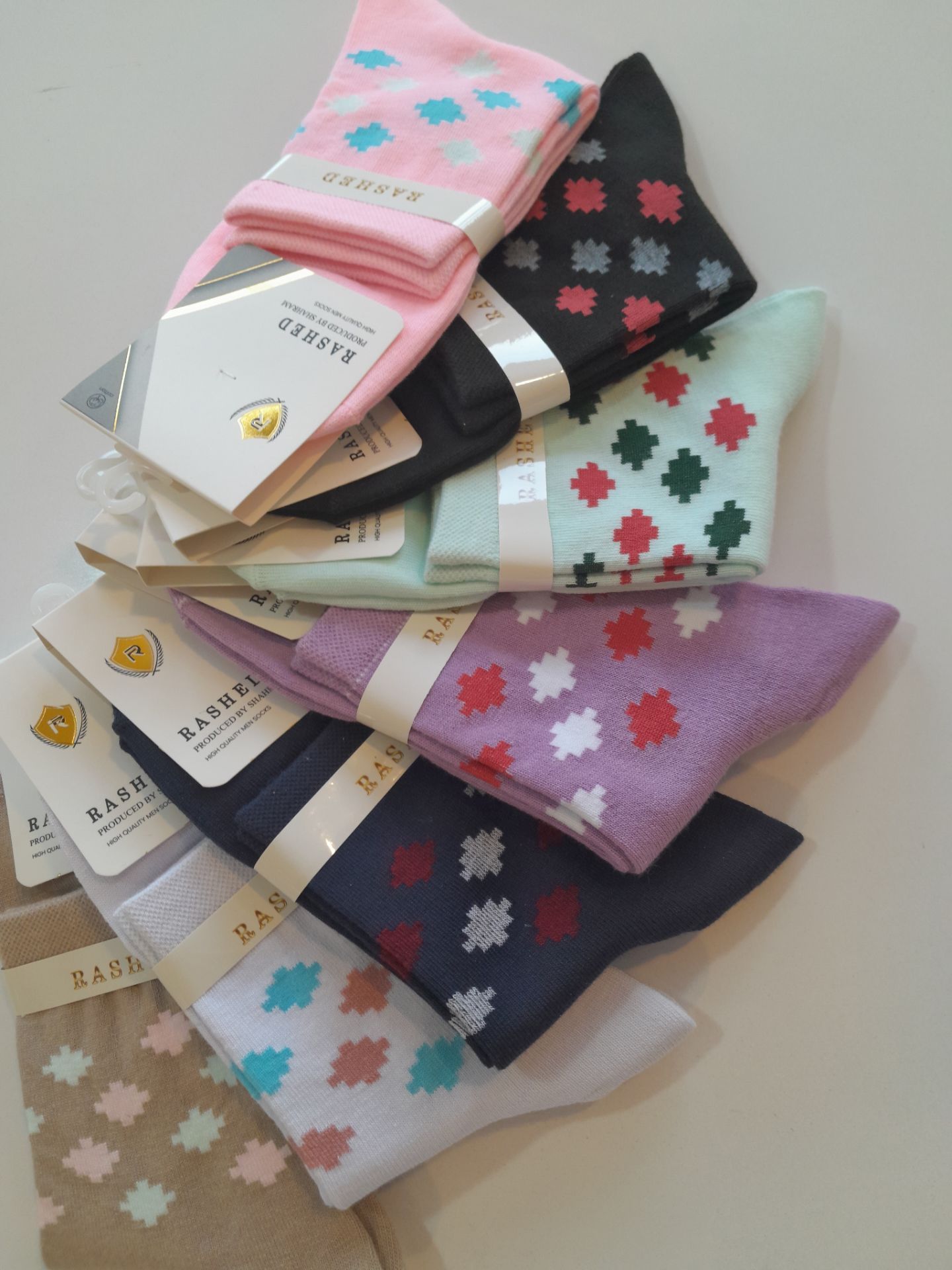 جوراب زنانه نیم ساق اعلا طرح آجرک